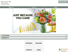Tablet Screenshot of kellysflowershop.com